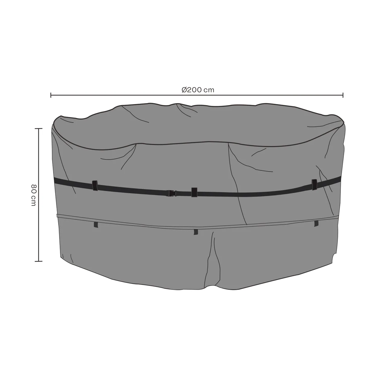 Brafab möbelskydd matgrupp Svart 200x80 cm | Skandinavisk Design | Övrigt utomhus | Svart