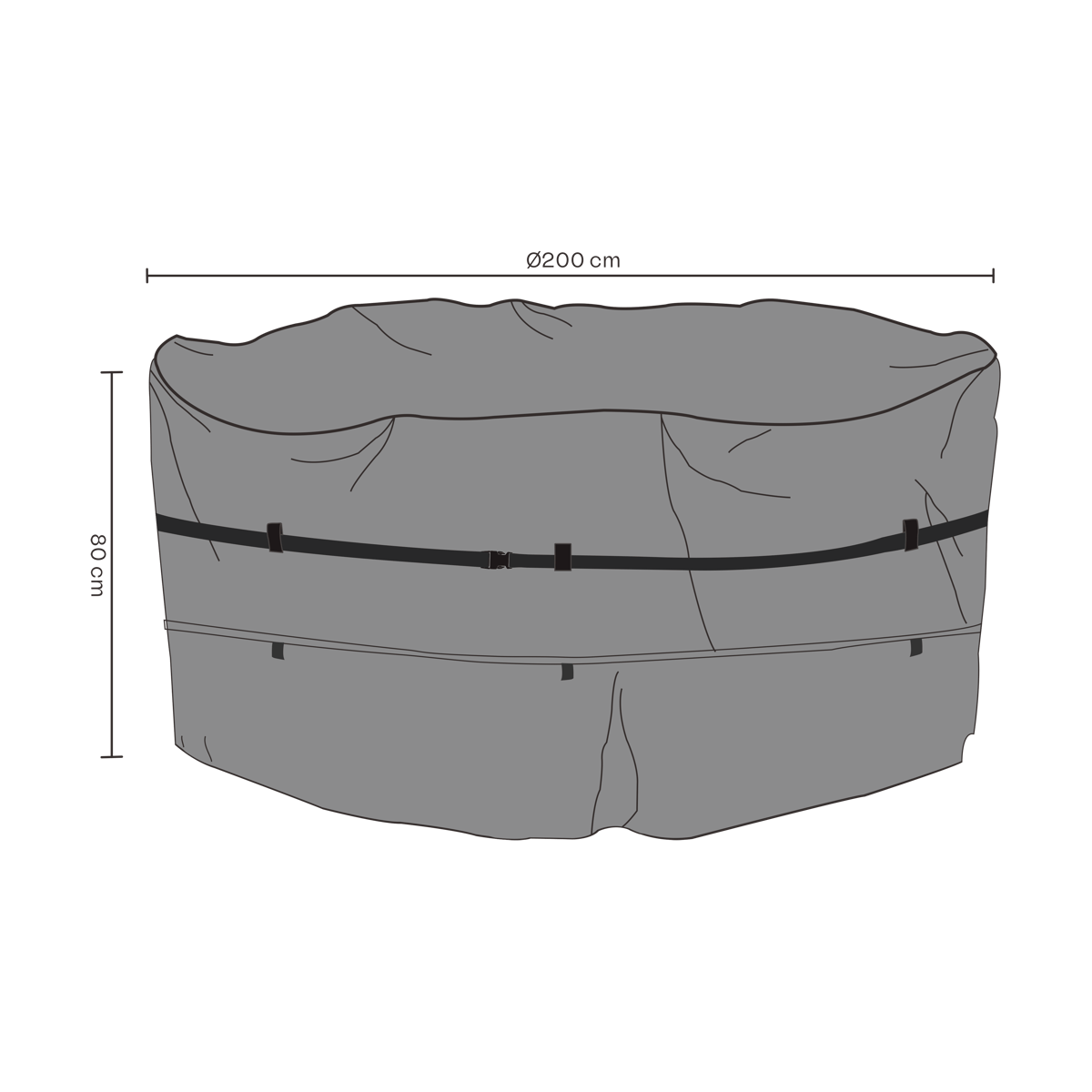 Brafab möbelskydd matgrupp Svart 200x80 cm | Skandinavisk Design | Övrigt utomhus | Svart