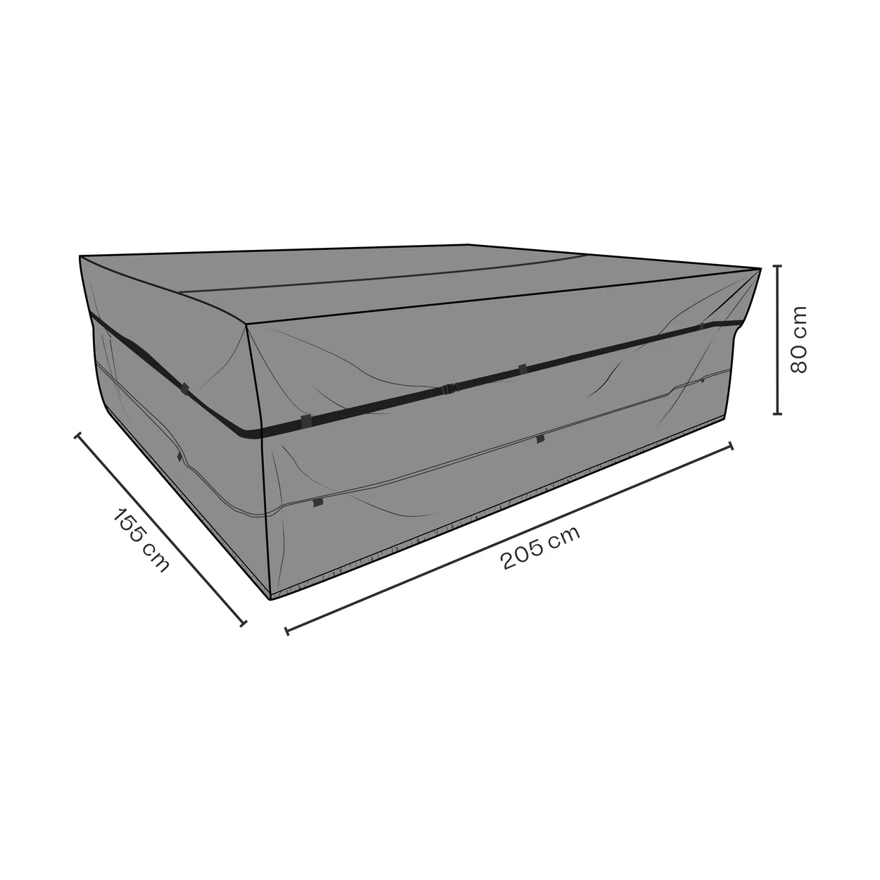 Brafab möbelskydd matgrupp Svart 205x155 cm | Skandinavisk Design | Övrigt utomhus | Svart