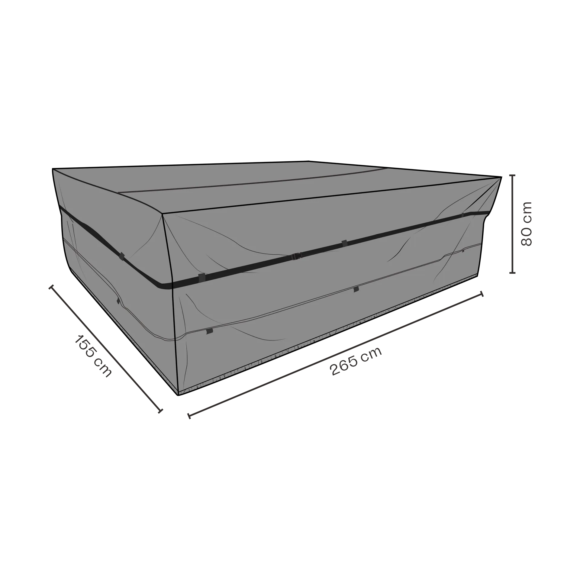 Brafab möbelskydd matgrupp, Svart 265x155 cm Brafab