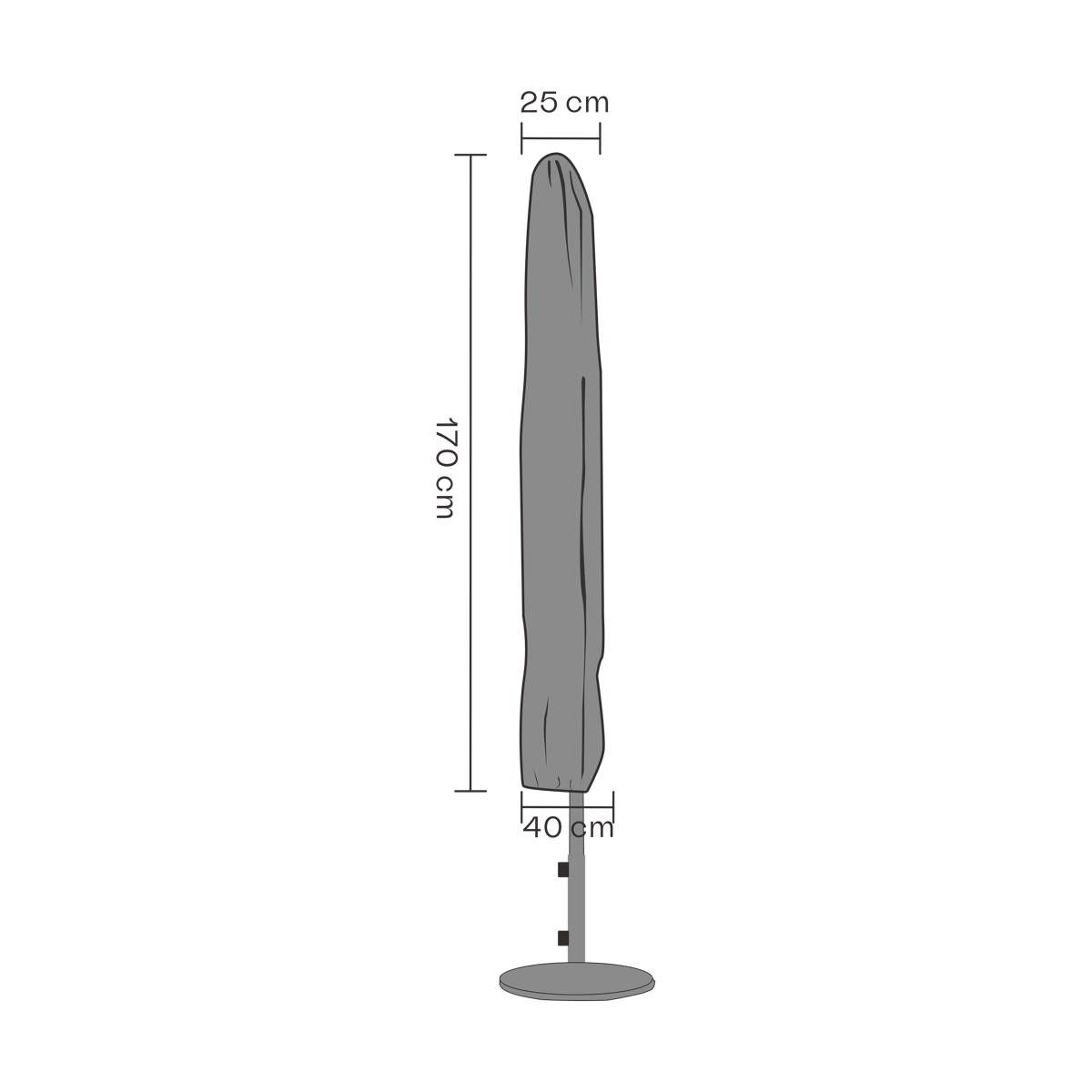 Brafab möbelskydd parasoll Svart 170 cm | Skandinavisk Design | Övrigt utomhus | Svart