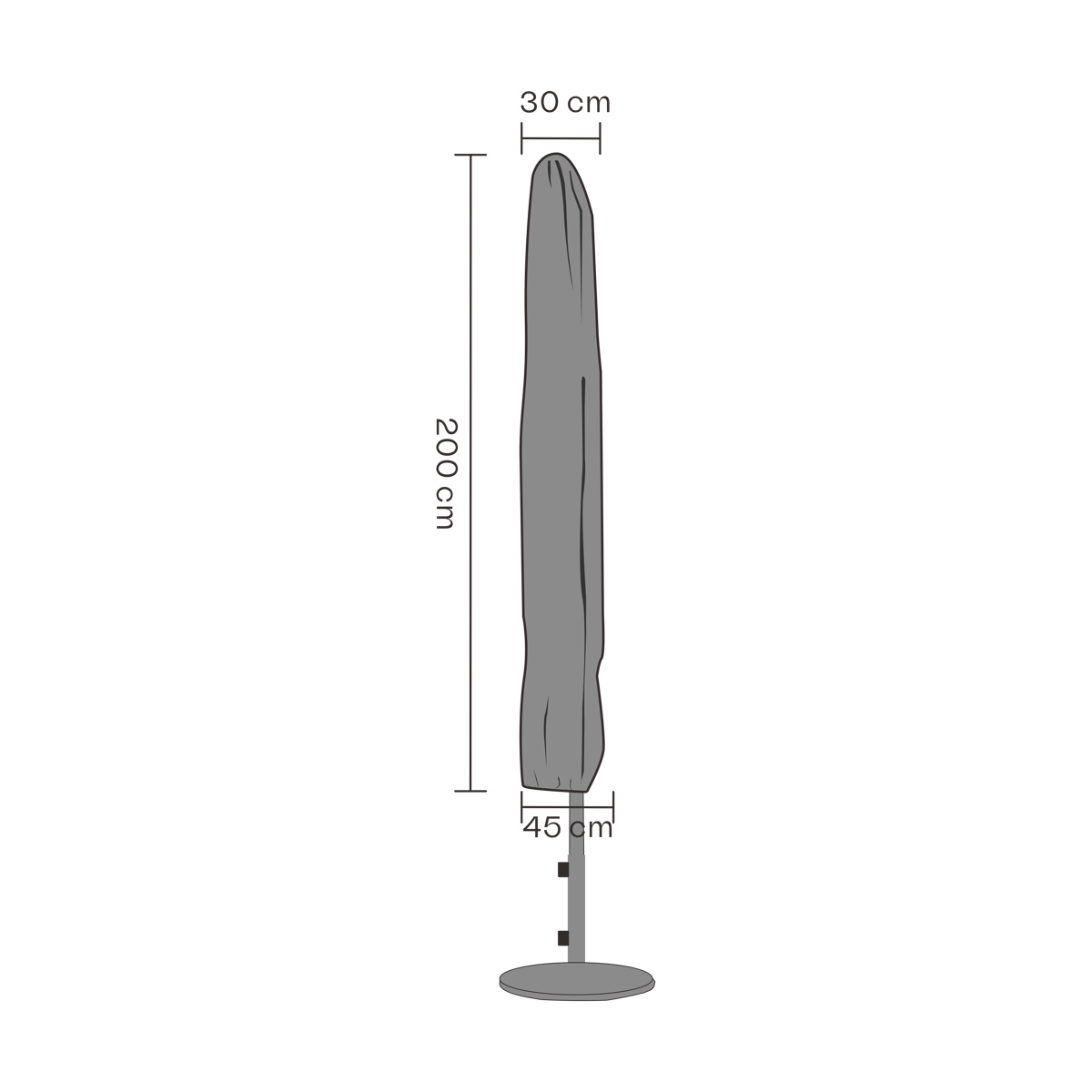 Brafab möbelskydd parasoll Svart 200 cm | Skandinavisk Design | Övrigt utomhus | Svart