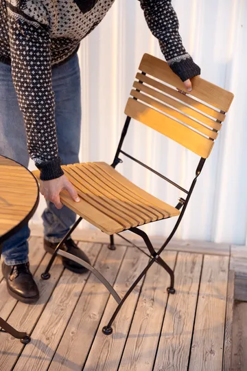 Brewer matstol - Svart-teak - Brafab