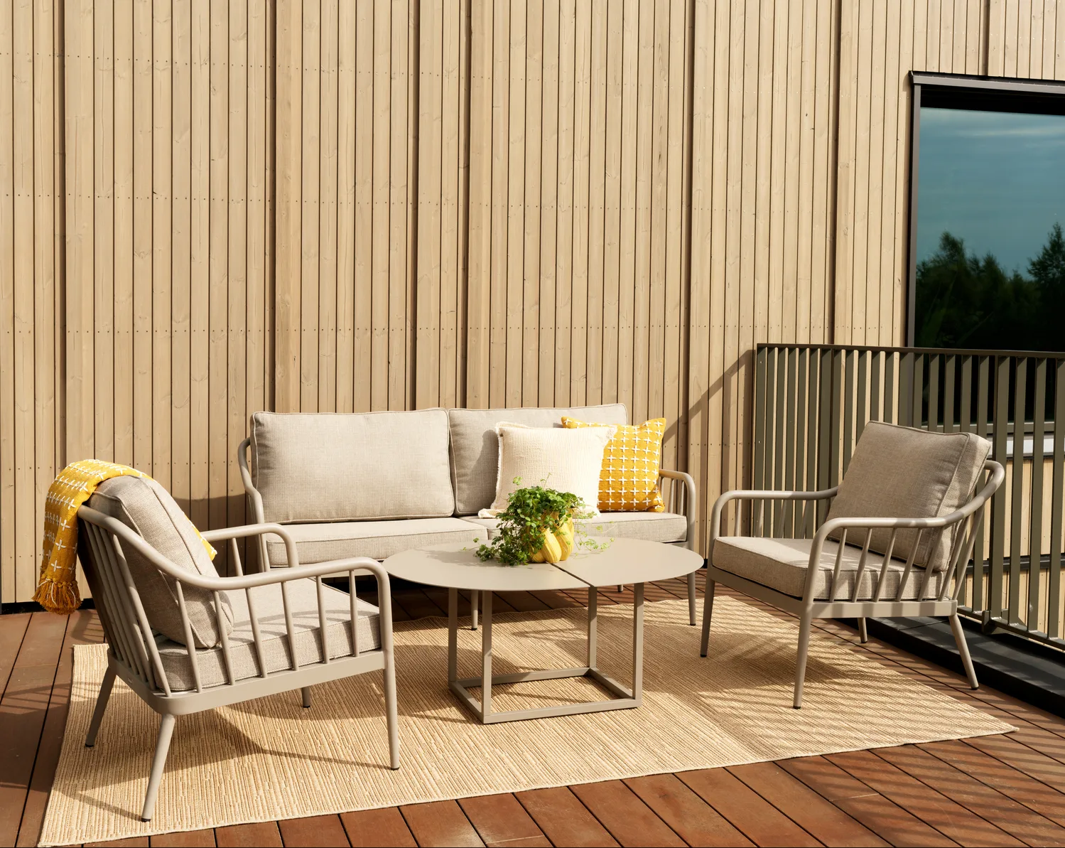 Coleville fåtölj, Khaki-burlap beige Brafab