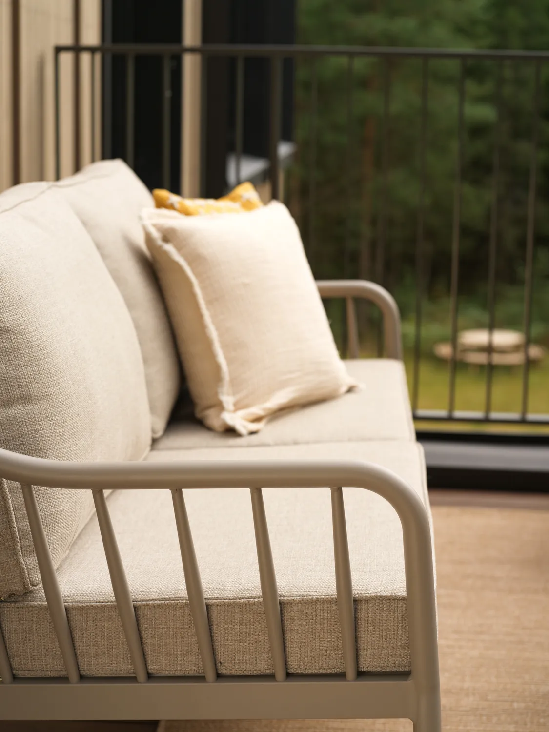 Coleville soffa, Khaki-burlap beige, 3-sits Brafab