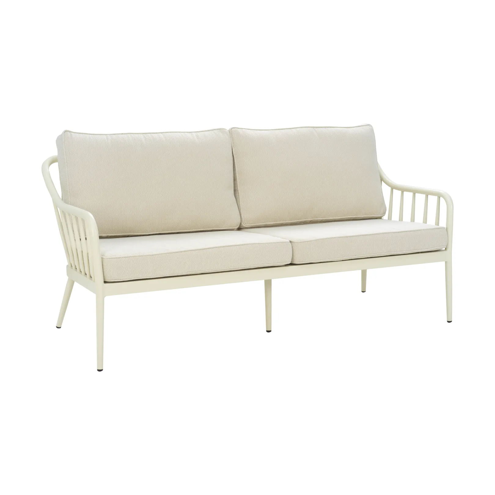 Coleville soffa, Pearl white-dot beige, 3-sits Brafab