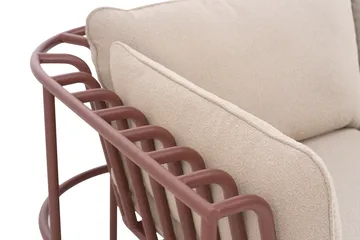 Collier fåtölj - Zin red-teddy beige - Brafab