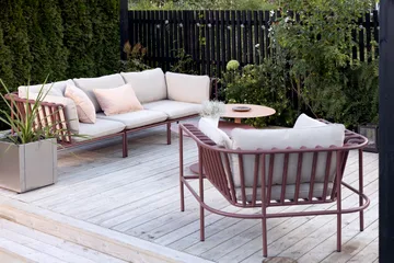 Collier fåtölj - Zin red-teddy beige - Brafab