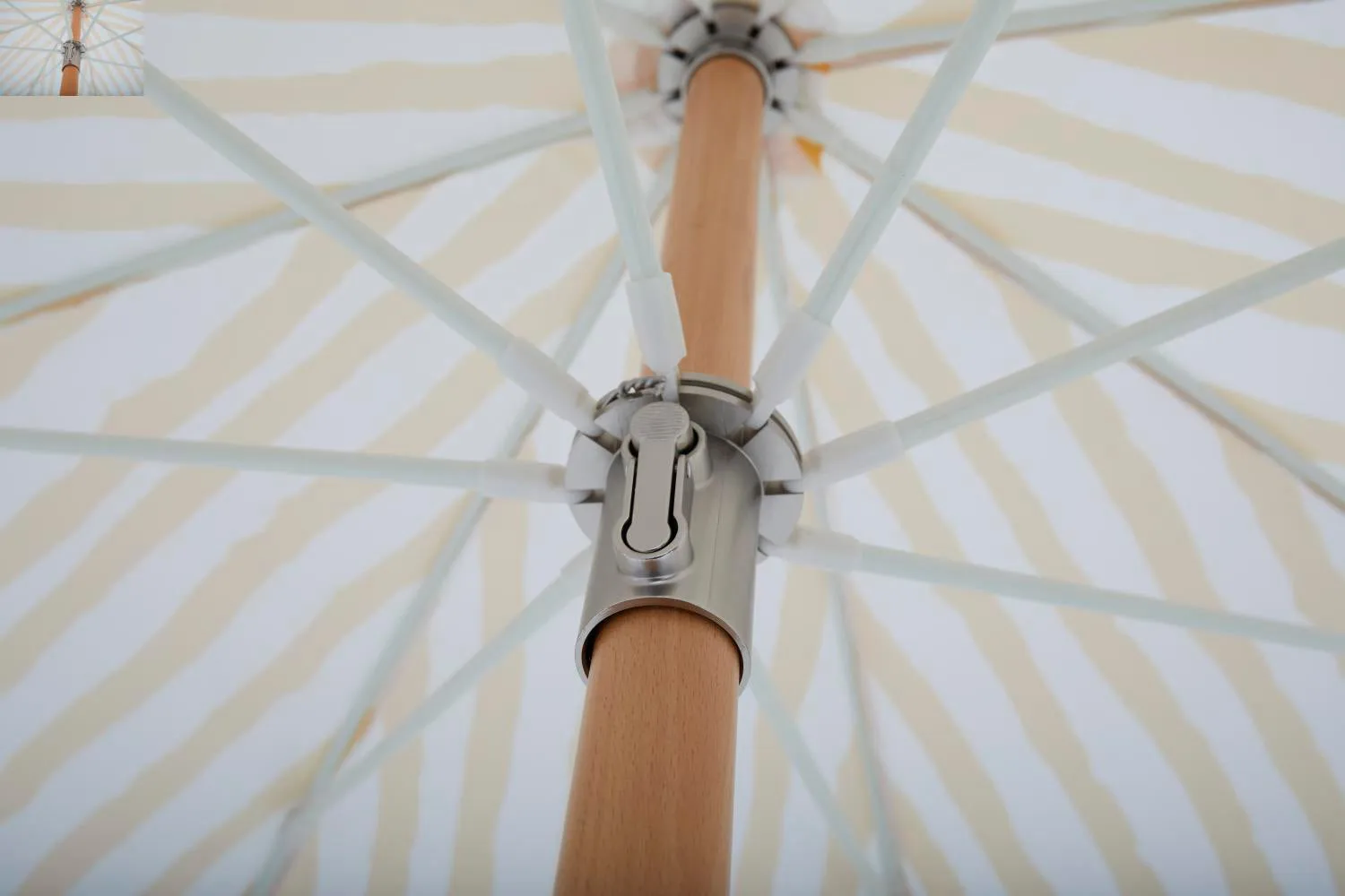 Gatsby parasoll, Yellow stripe, Ø185 cm Brafab