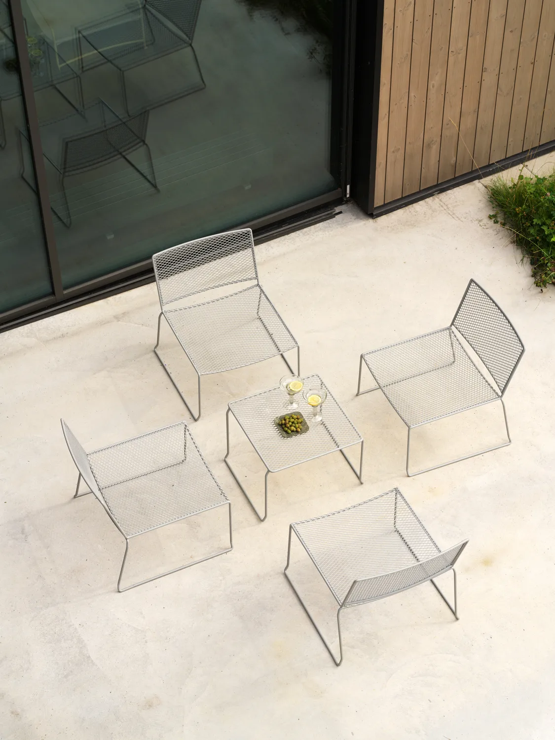 Haru sidobord 54x54 cm, Slate grey, 54x54 cm Brafab