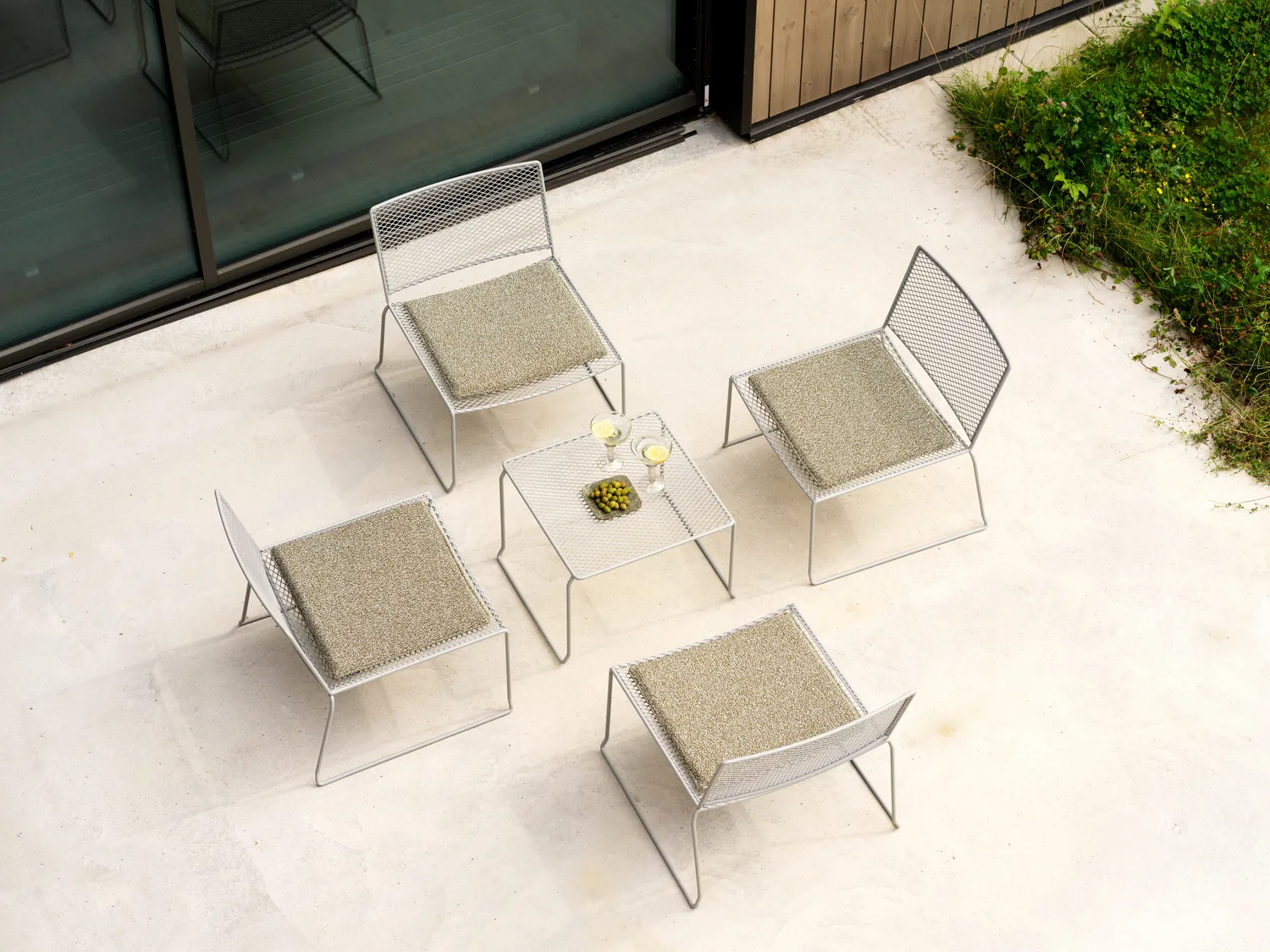 Haru sidobord 54x54 cm, Slate grey, 54x54 cm Brafab