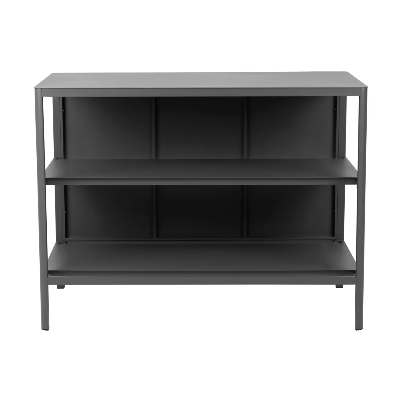 Kelia utekök bänk med hyllor, Antracit, 121x91x64 cm Brafab