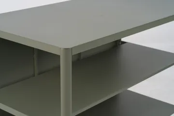 Kelia utekök bänk med hyllor - Nordic green, 121x91x64 cm - Brafab