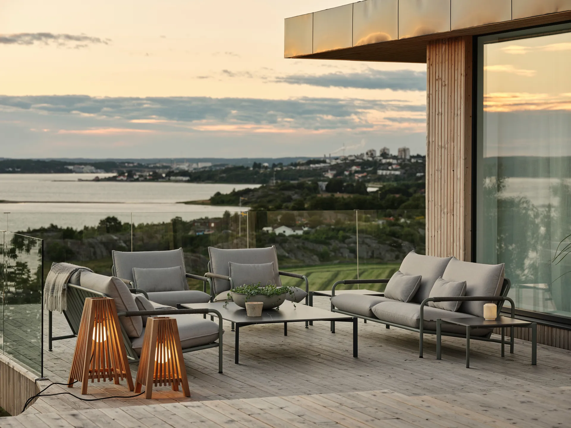 Lerberget 2,5-sits soffa, Grön-ask Brafab