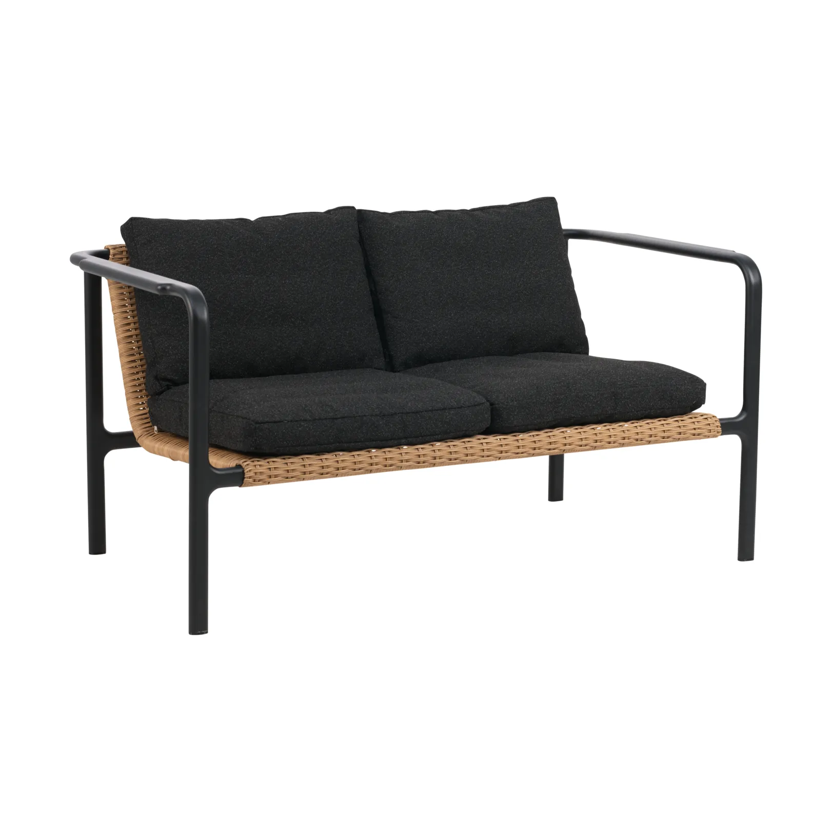 Motty soffa, Svart-teddy black, 2-sits Brafab