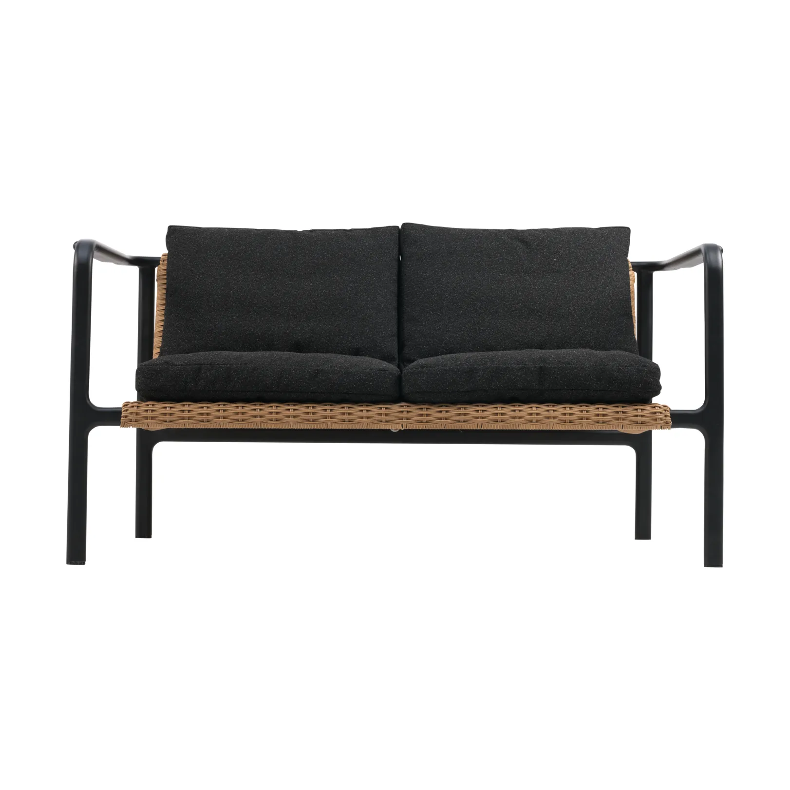 Motty soffa, Svart-teddy black, 2-sits Brafab