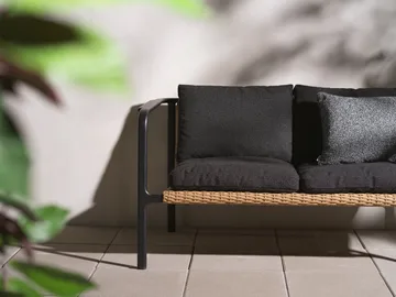 Motty soffa - Svart-teddy black, 2-sits - Brafab