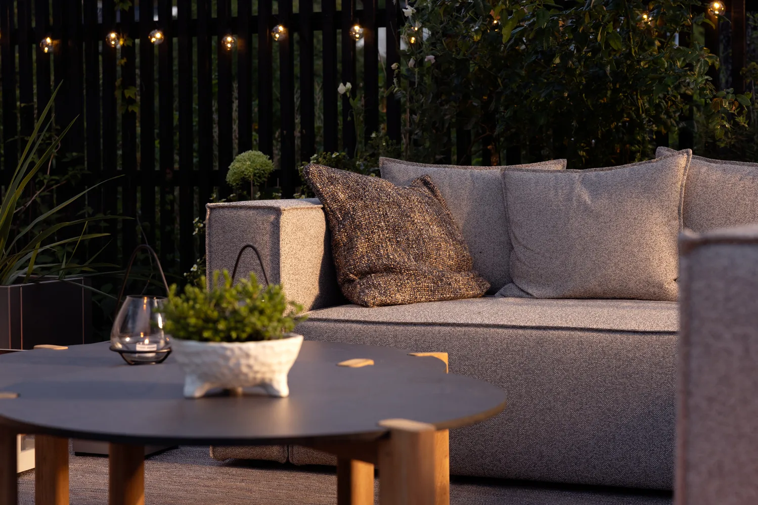 Muki soffmodul, Light taupe, avslut höger Brafab