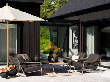 Naos fåtölj - Rostfritt stål-nearly black - Brafab