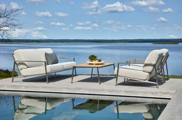 Naos soffa - Stainless Steel-dot beige, 2,5-sits - Brafab