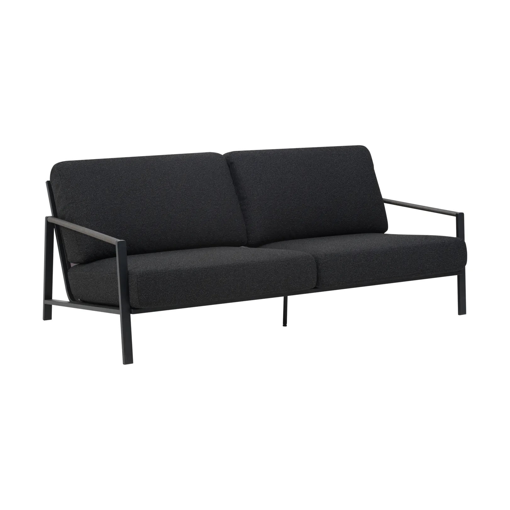 Naos soffa, Svart-teddy black, 2,5-sits Brafab