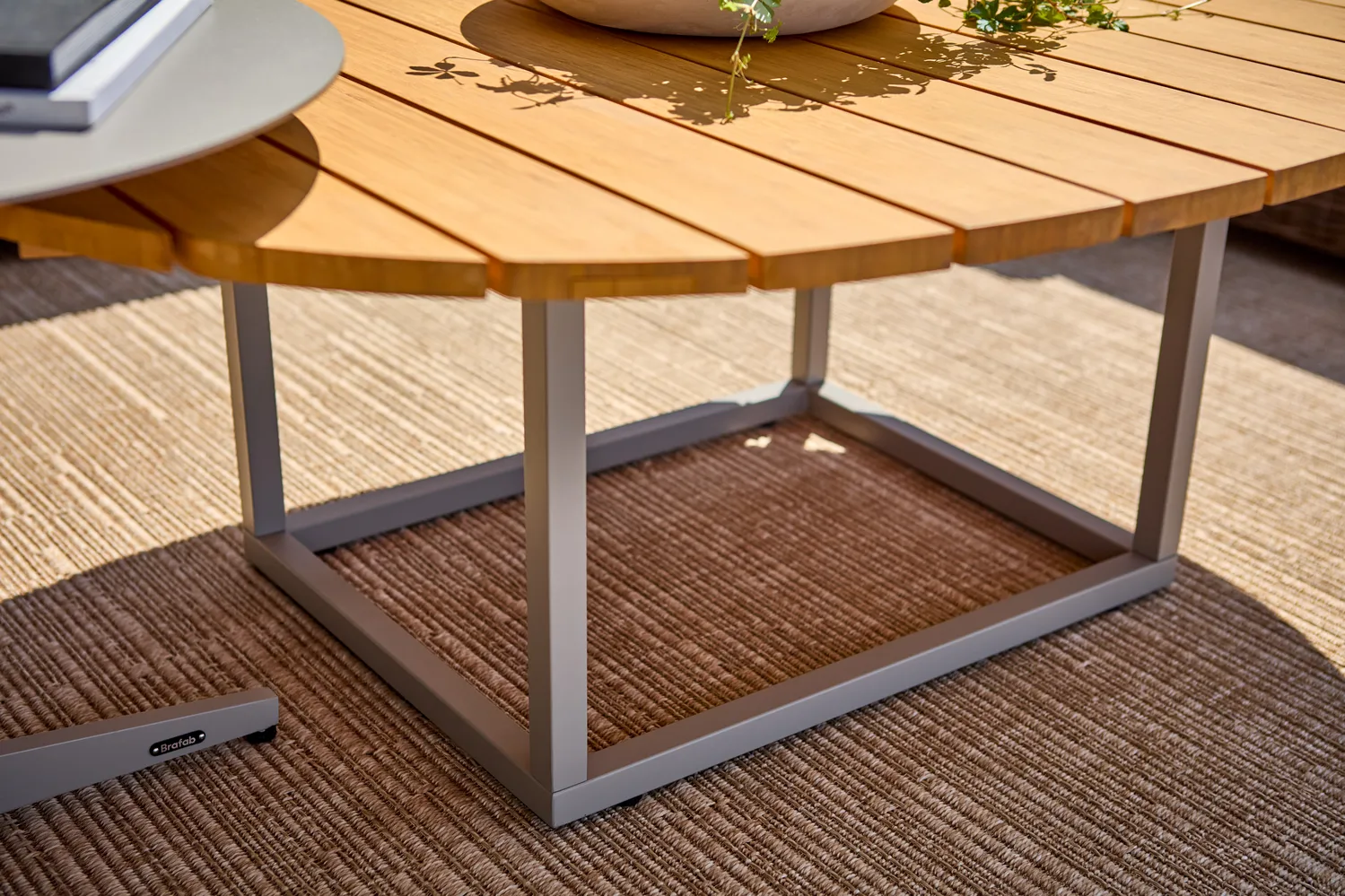 Olive soffbord, Khaki-bambu, 110x80 cm Brafab