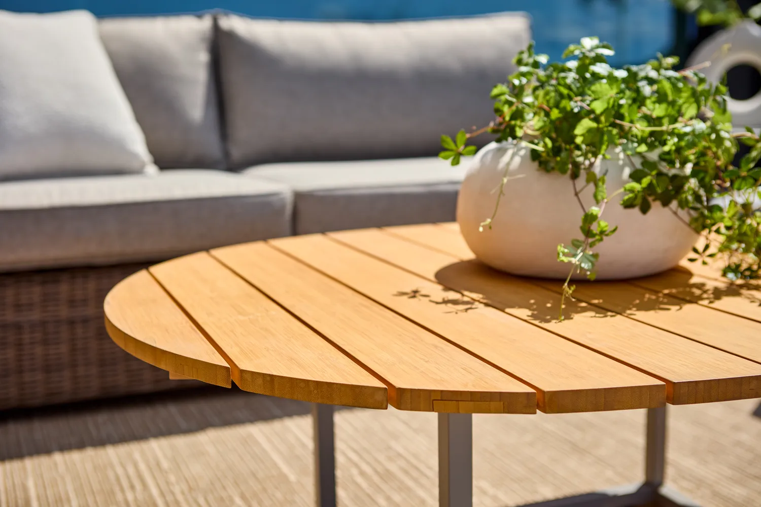 Olive soffbord, Khaki-bambu, 110x80 cm Brafab