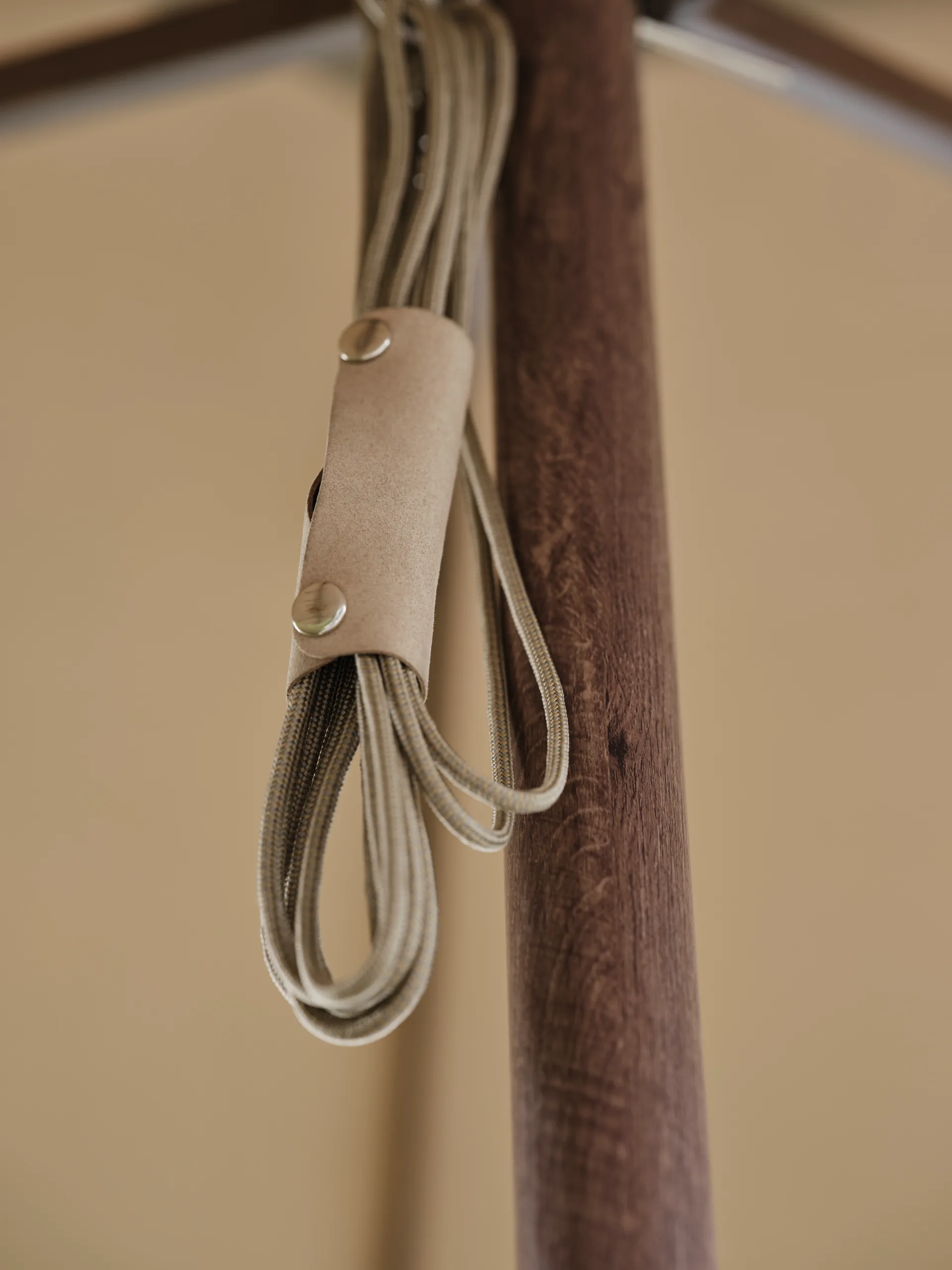 Paliano parasoll, Brun-taupe 300 cm Brafab