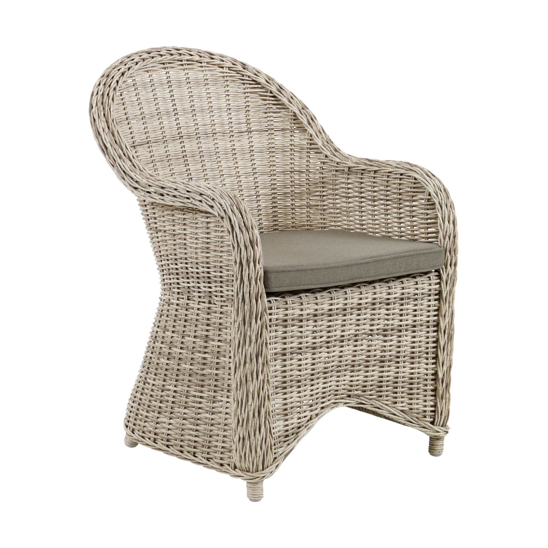 Paulina karmstol med sittdyna, Beige-beige Brafab