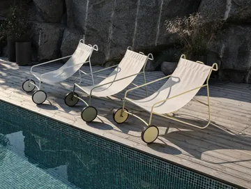 Poul Chair loungefåtölj - Dusty green-vit - Brafab