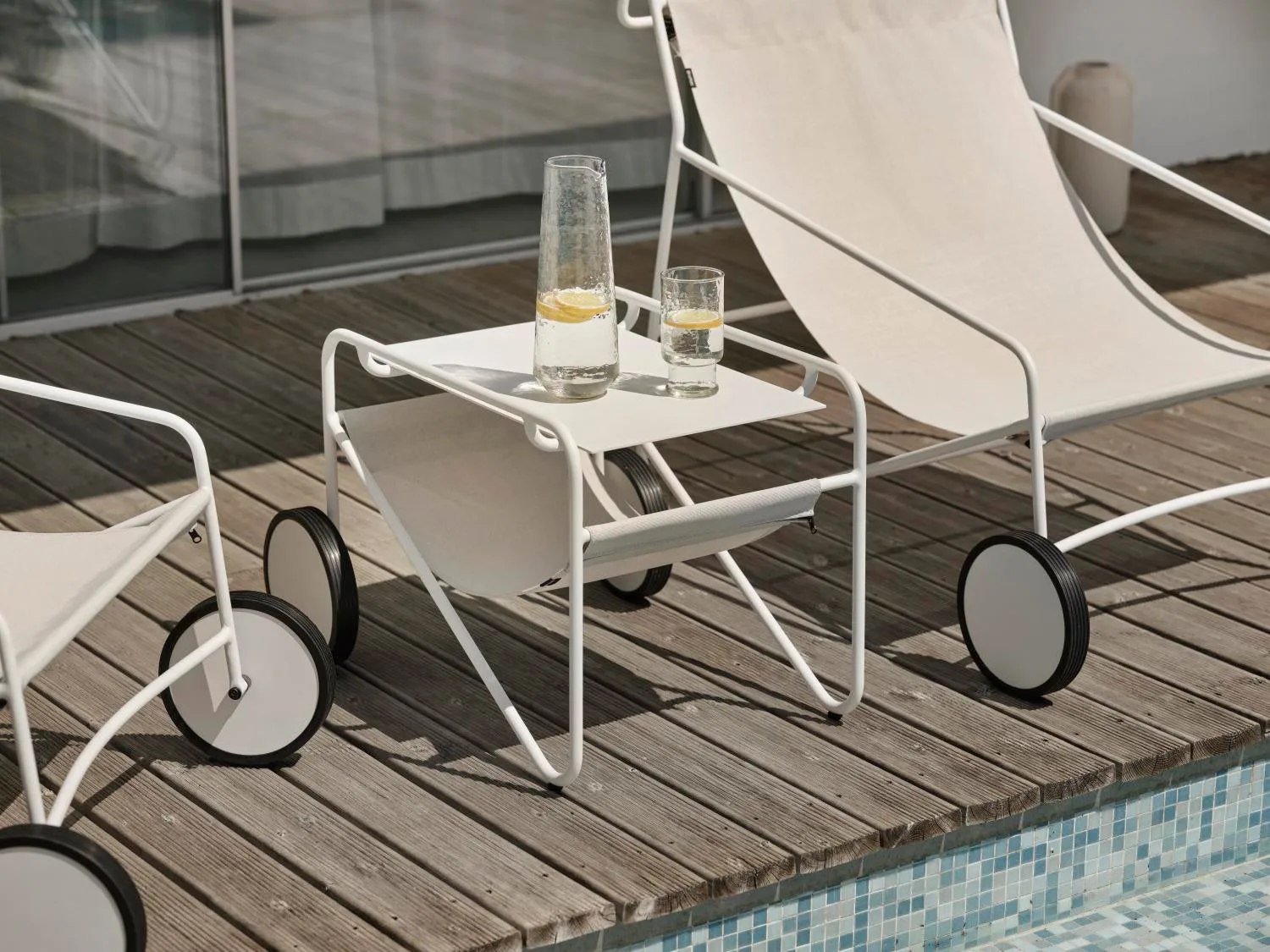 Poul Table sidobord, Vit-off white, 72x44 cm Brafab