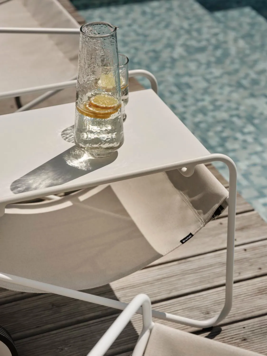 Poul Table sidobord, Vit-off white, 72x44 cm Brafab