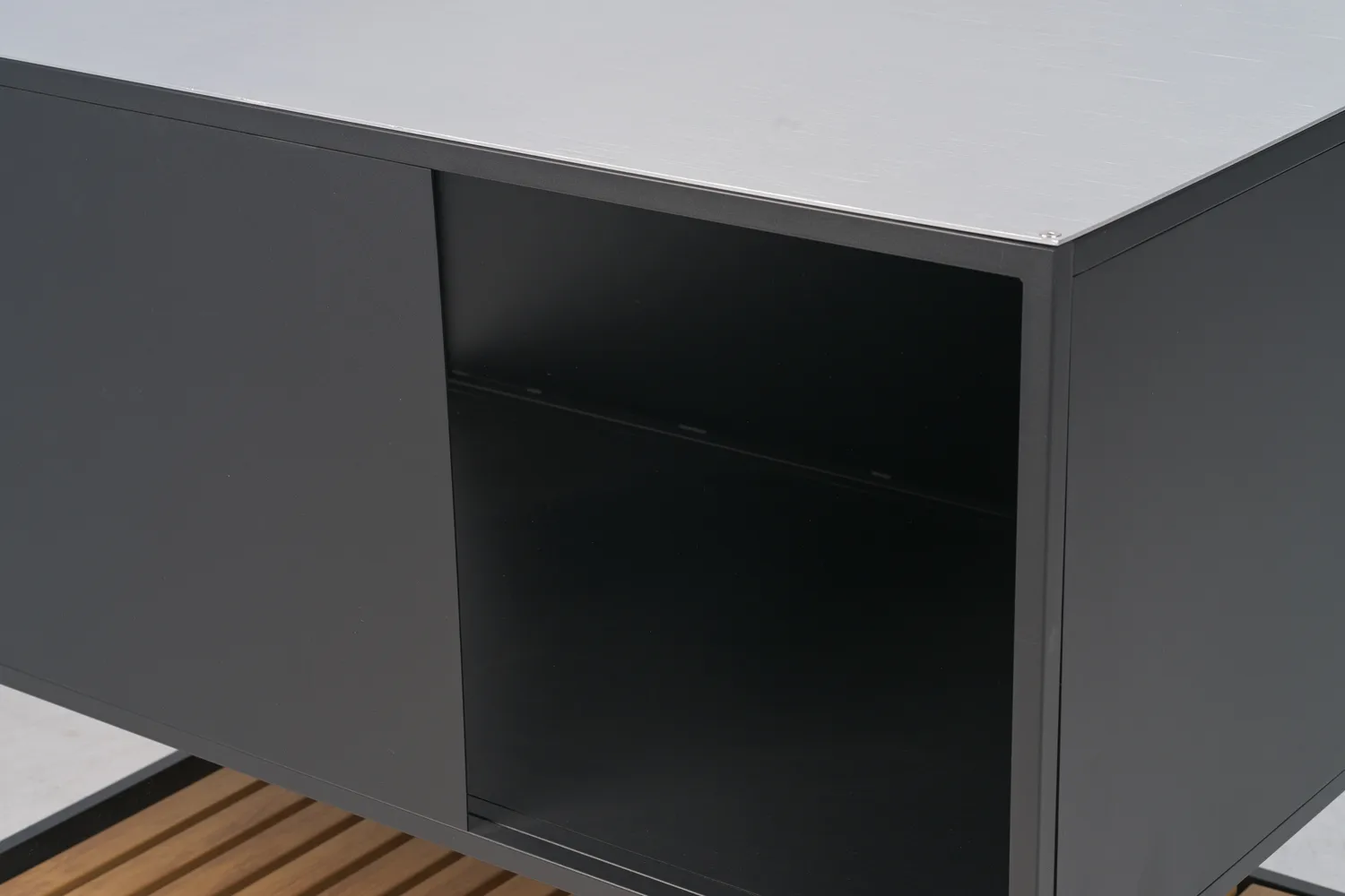 Prep utekök bänkskåp 110x90x70 cm, Svart Brafab