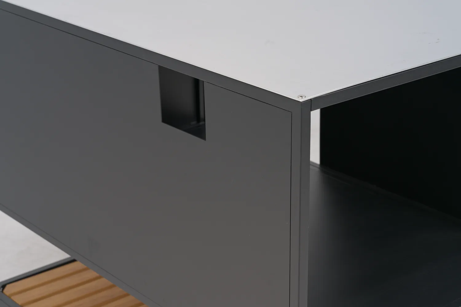 Prep utekök bänkskåp 110x90x70 cm, Svart Brafab