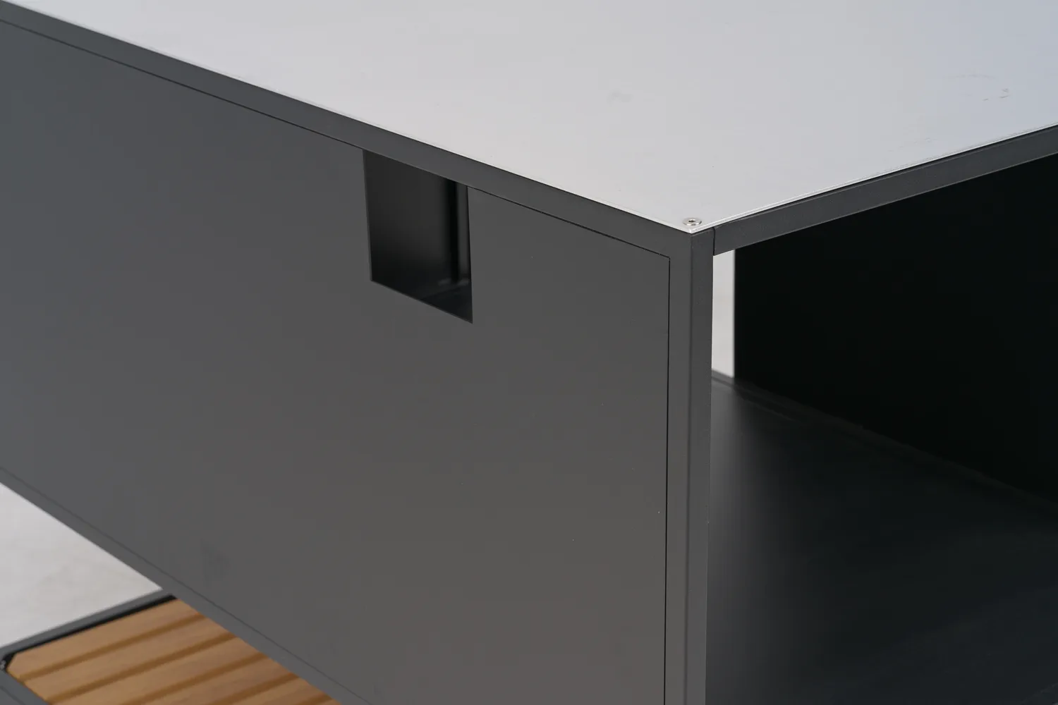 Prep utekök bänkskåp 110x90x70 cm, Svart Brafab