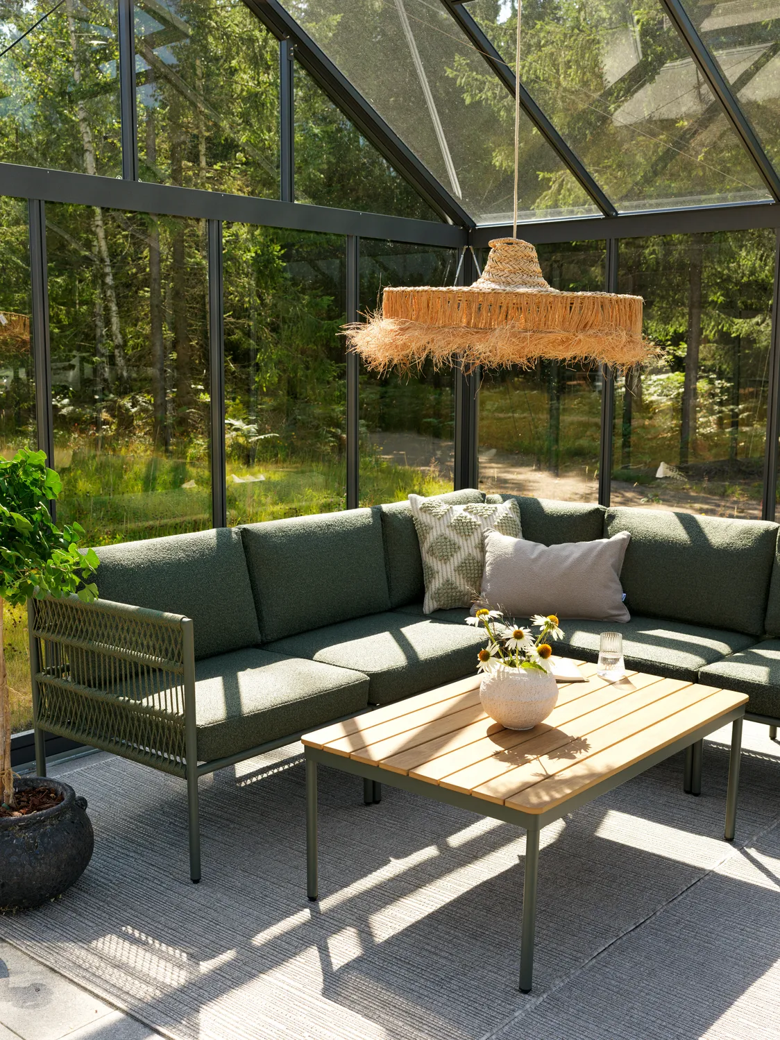 Reno soffmodul, Nordic green-raw avocado, mittdel Brafab