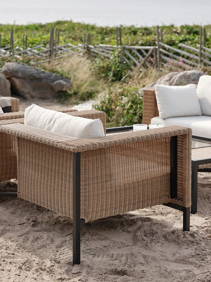 Shell loungefåtölj, Teddy rice-svart Brafab