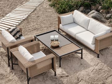 Shell loungefåtölj - Teddy rice-svart - Brafab