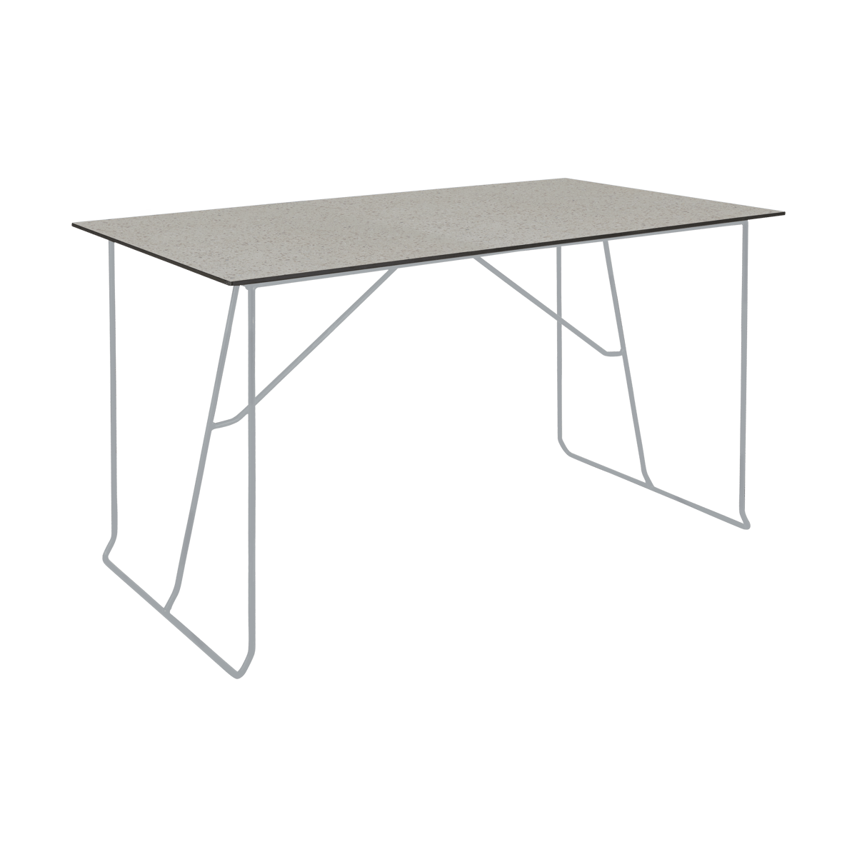 Brafab Sinarp Café matbord 70x125 cm beige terrazzo-galvaniserad