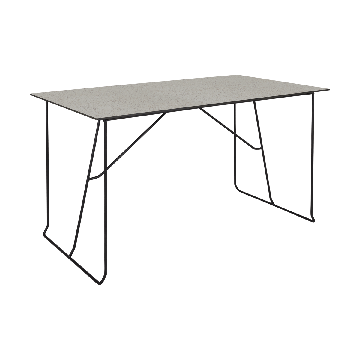 Brafab Sinarp Café matbord 70x125 cm beige terrazzo-svart
