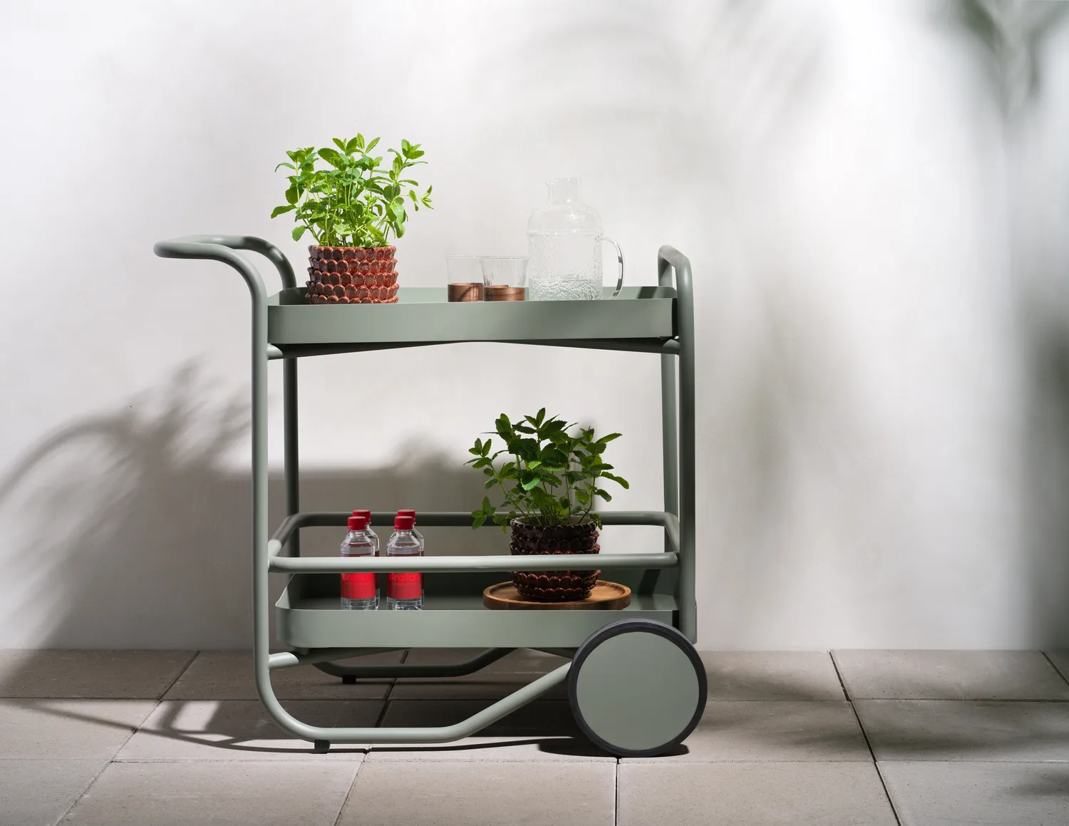 Trolly serveringsvagn 88x59 cm, Dusty green Brafab