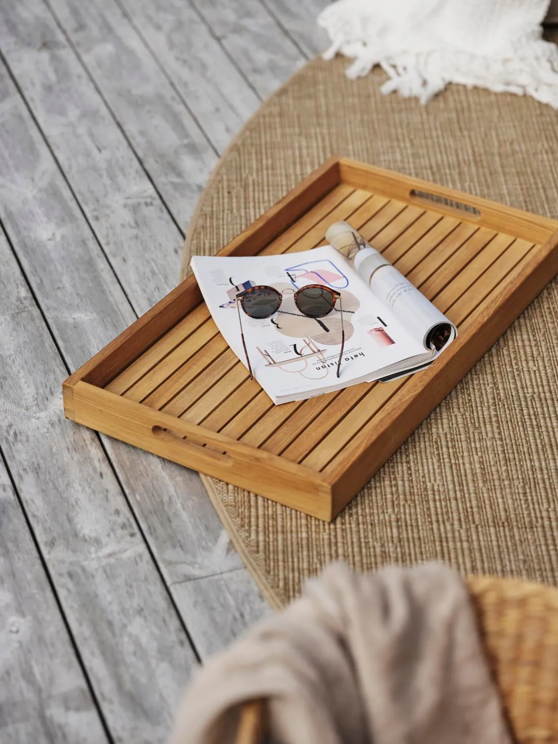 Turin serveringsbricka 70x40 cm, Natur Brafab