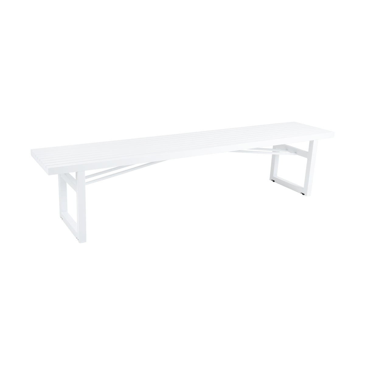 Brafab Vevi bänk Vit 200 cm | Skandinavisk Design | Trädgårdsbänkar | Vit