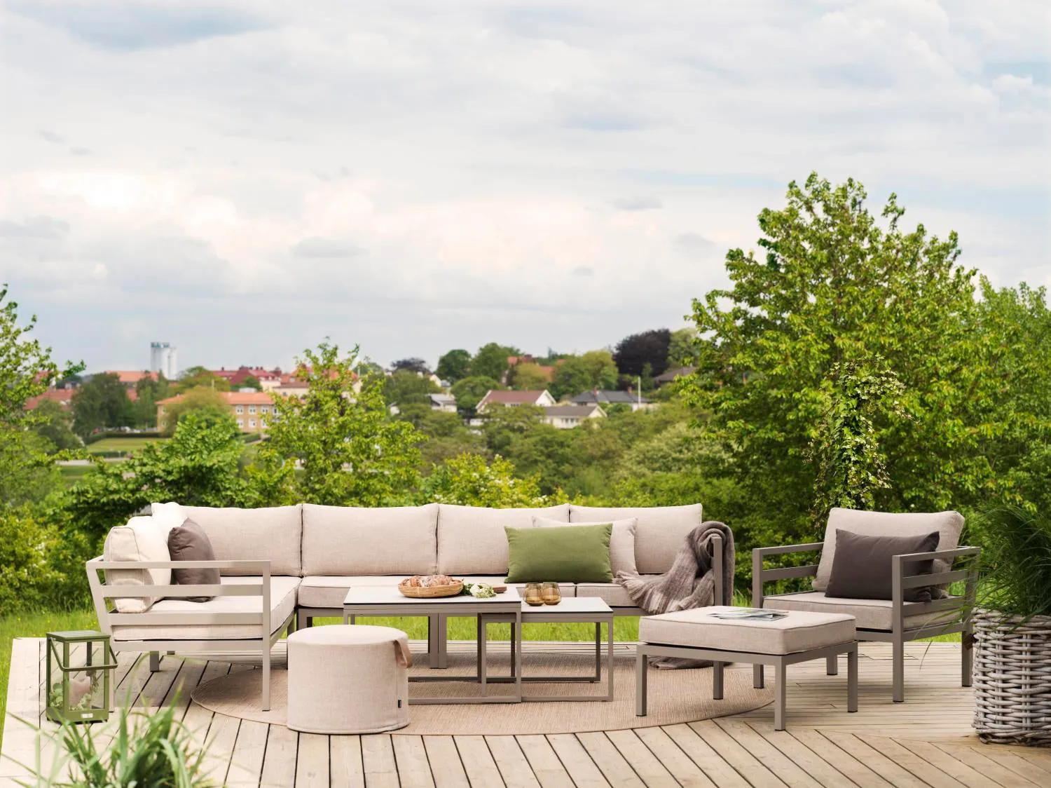 Weldon hörnsoffa, Khaki-sand Brafab