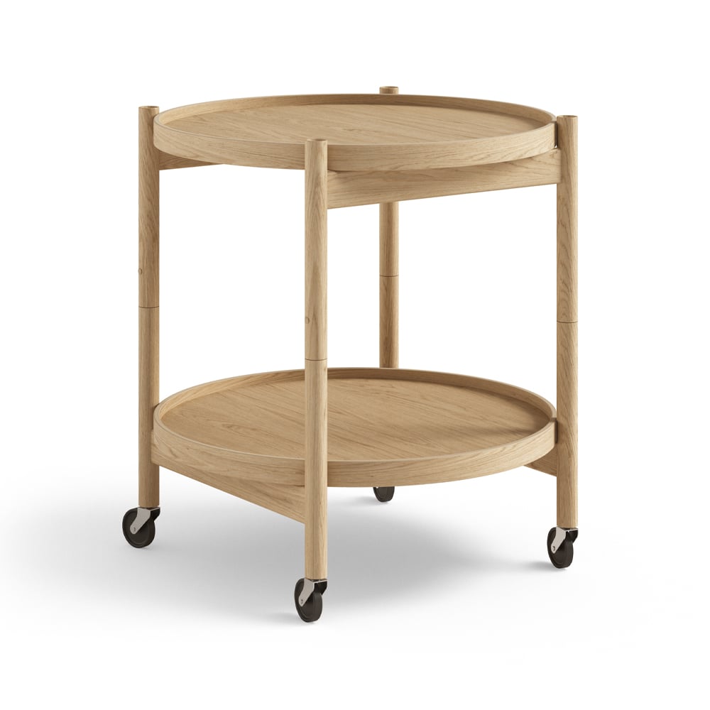 Brdr. Krüger Blling Tray Table model 50 rullbord ek olja, oljat ekstativ
