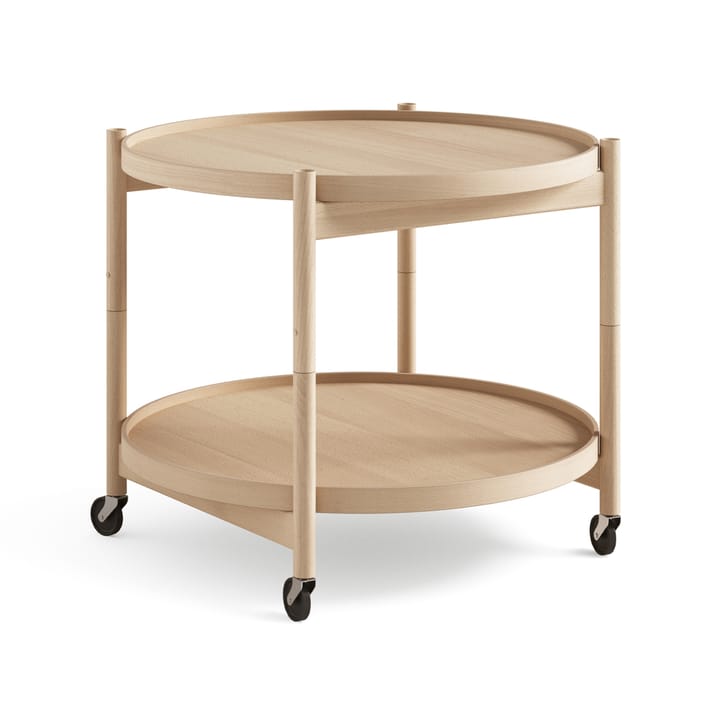 Bølling Tray Table model 60 rullbord, bok olja, oljat bokstativ Brdr. Krüger