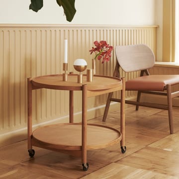 Bølling Tray Table model 60 rullbord - sunny, oljat valnötsstativ - Brdr. Krüger