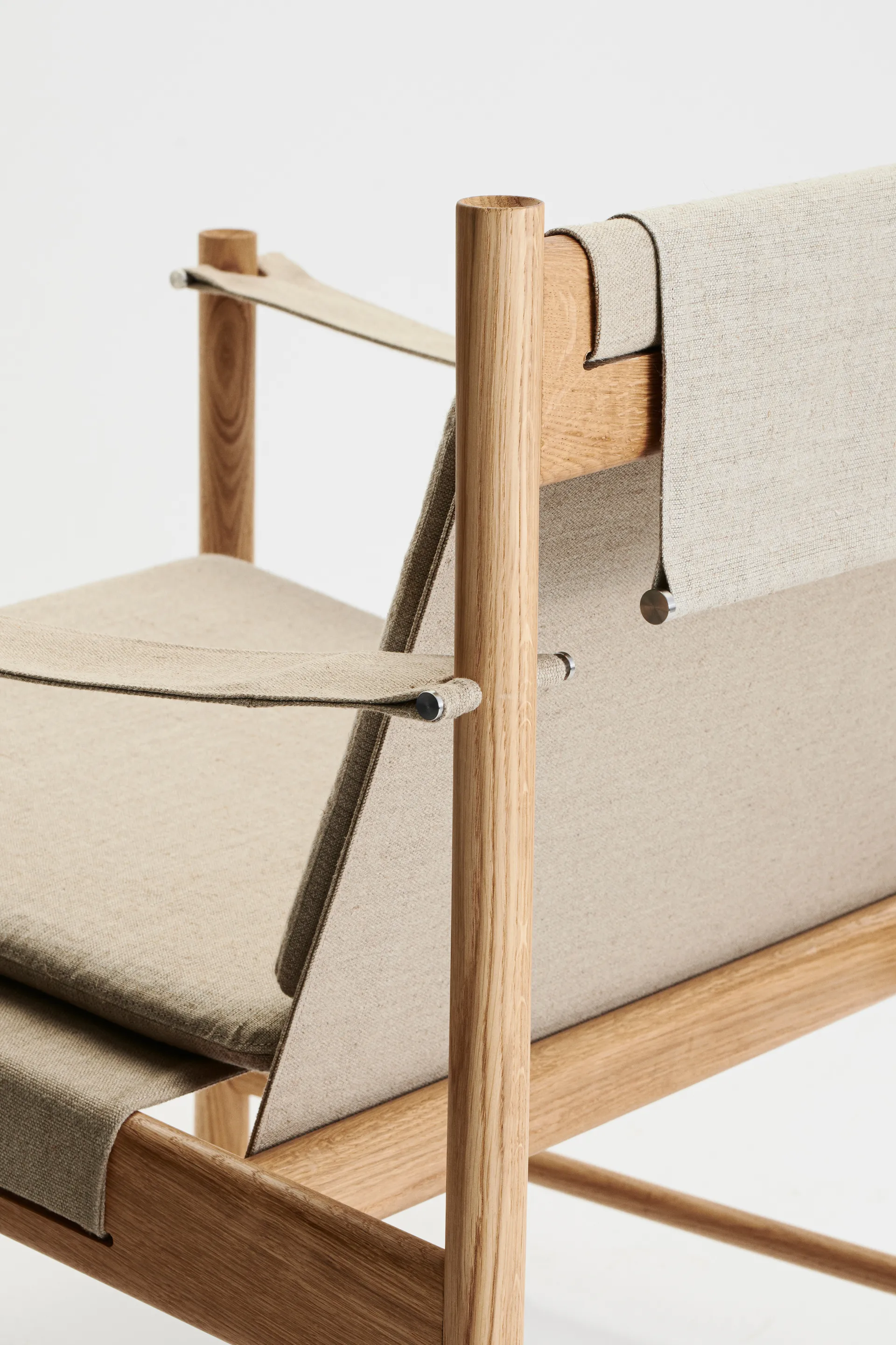 HB loungestol, Oljad ek-canvas natur Brdr. Krüger