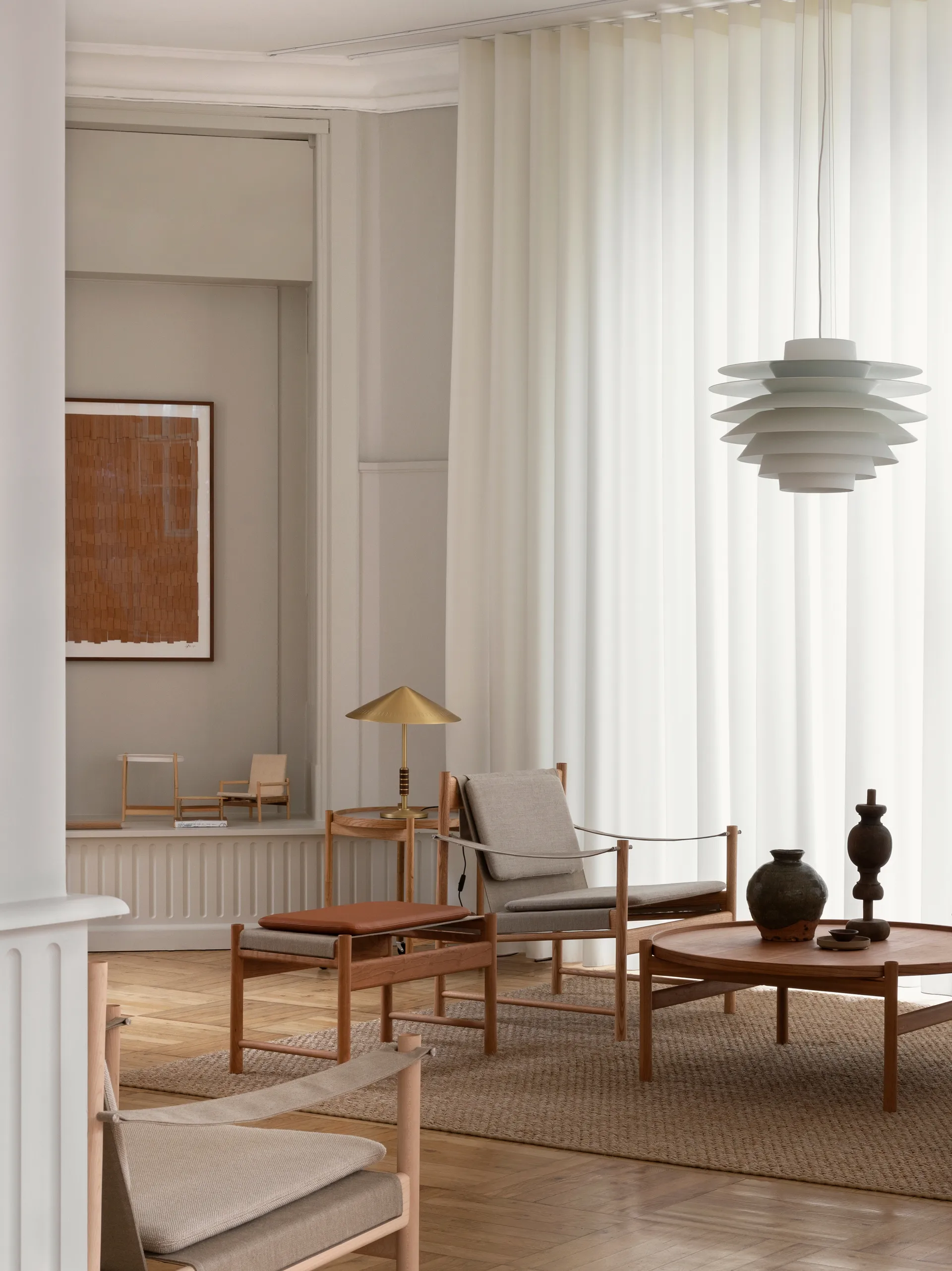 HB loungestol, Rökoljad ek-canvas natur Brdr. Krüger