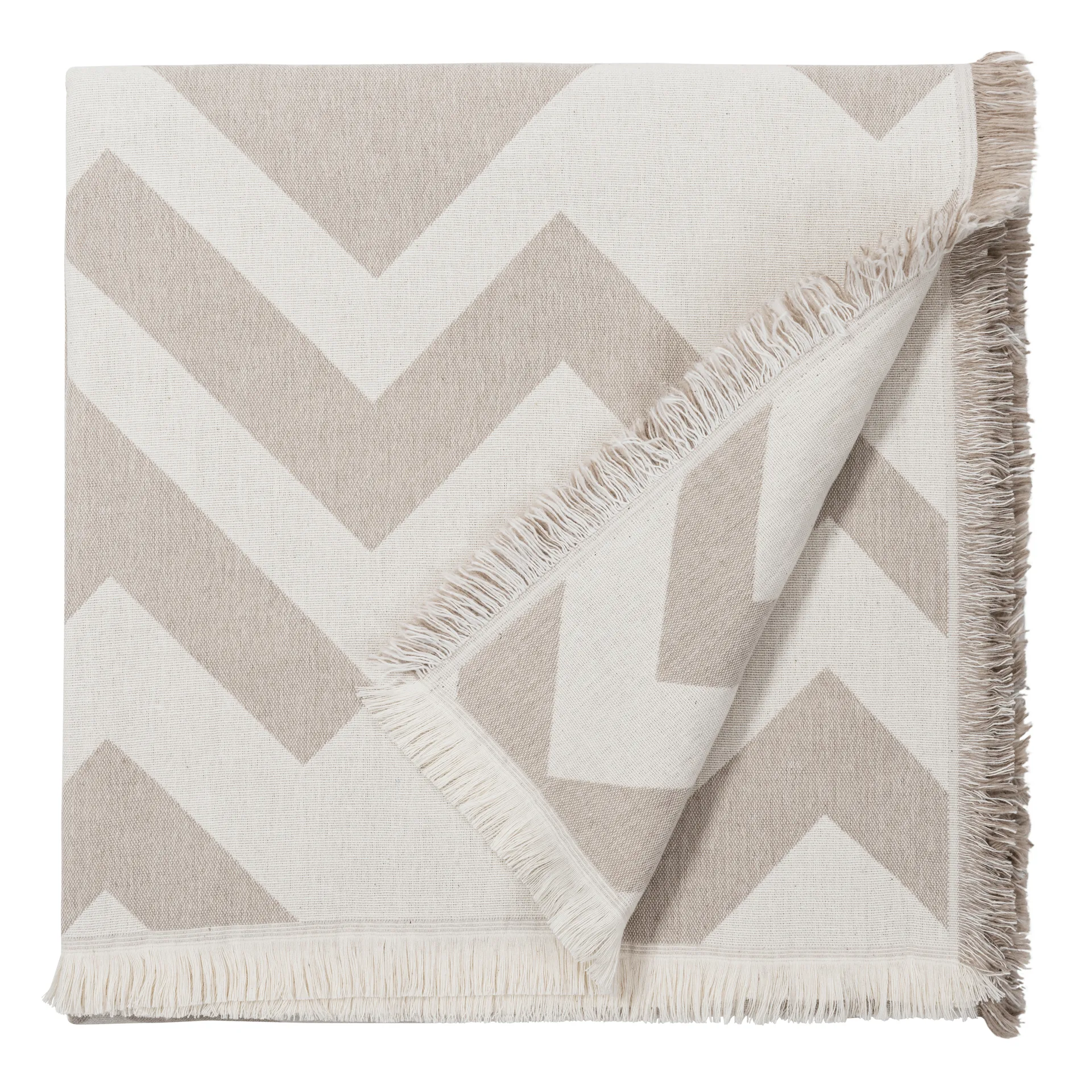 Florens bomullsfilt, Greige (beige) Brita Sweden